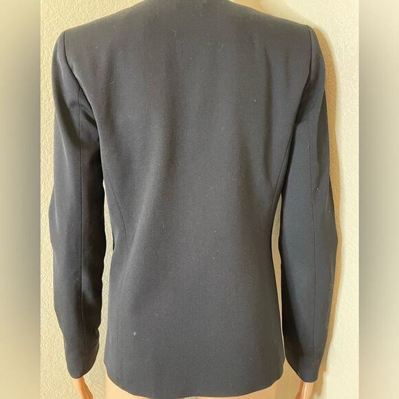 Tahari black blazer jacket with single closure or can be worn open business SZ 2 - Picture 12 of 12